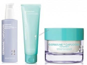 Germaine de Capuccini PurExpert Set 1-2-3 Norm-Comb Skin (Набор для нормальной и комбинированной кожи гель очищающий 30 мл+флюид-эксфолиант 50 мл+ крем 50 мл)