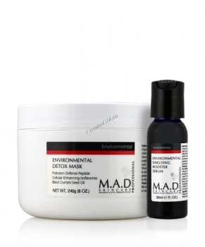 M.A.D Skincare Environmental Environmental Detox Mask+Environmental Shielding Booster Serum (Детоксицирующая очищающая маска+ Сыворотка-бустер Антистресс), 240 гр / 30 мл