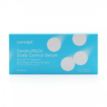 Concept Dandruff & Oil scalp control serum (Лосьон от перхоти для жирной кожи головы в ампулах), 10х5 мл