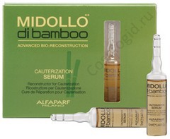 ALFAPARF Серум, восстанавливающий структуру волос MIDOLLO DI BAMBOO BAMBU CAUTERIZATION SERUM, 6*13 мл