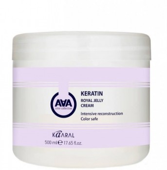 Kaaral AAA Keratin Royal Jelly Cream (Питательная крем-маска для восстановления окрашенных и химически обработанных волос), 500 мл