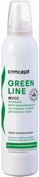 Concept Green Line Active Working Mousse (Активный восстанавливающий мусс на хлебных отрубях для волос и кожи), 250 мл