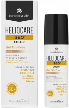 Cantabria HELIOCARE 360&#186; Color Gel Oil-Free Тональный солнцезащ.гель с SPF 50+, 50 мл