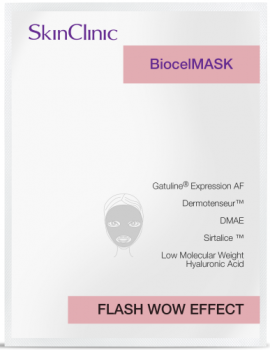 Skin Clinic Biocelmask Flash WOW Effect (Биоцеллюлозная маска лифтинг эффект), 20 мл