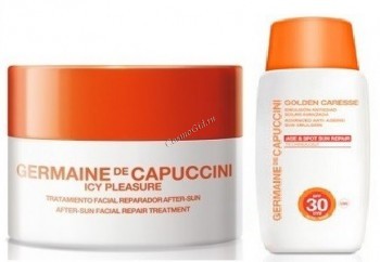 Germaine de Capuccini Golden Caresse Ethic B.Bag Emul SPF30+Icy Pl.Tube 50 ml (Набор Эмульсия 50мл+ крем 50мл+косметичка)