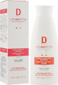 Dermophisiologique Lenaderma Barrier Lenitive Cream (Успокаивающий барьерный крем для лица и тела), 400 мл