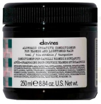Davines Alchemic Conditioner For Blond And Lightened Hair Teal (Кондиционер «Алхимик» для осветленных и натуральных блондов, морская волна), 250 мл