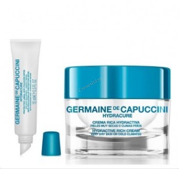 Germaine de Capuccini HydraCure (Набор: увлажняющий бальзам для губ SPF20 и крем для очень сухой кожи), 2 средства