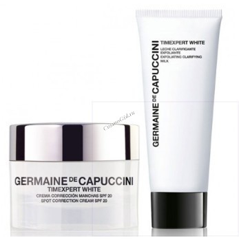 Germaine de Capuccini TimExpert White (Набор для лица: крем для лица SPF20, молочко очищающее), 2 средства