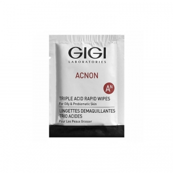 GIGI Acnon Triple acid rapid wipes (Влажные очищающие салфетки)