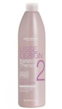 Alfaparf Lisse design silver smoothing fluid (Кератиновый выпрямляющий флюид для осветленных волос), 500 мл
