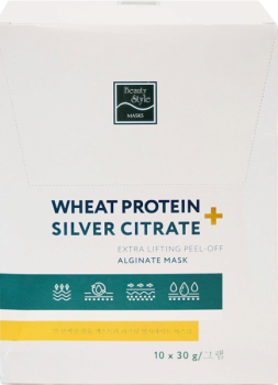 Beauty Stylе Wheat protein + Silver Citrate Mask (Альгинатная лифтинг-маска), 10 шт x 30 гр