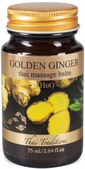 Thai Traditions Golden Ginger Thai Massage Balm (Тайский разогревающий массажный бальзам Золотой Имбирь), 75 мл