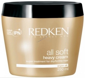 Redken All soft (Глубоко питающая маска с аргановым маслом для сухих и ломких волос), 250 мл