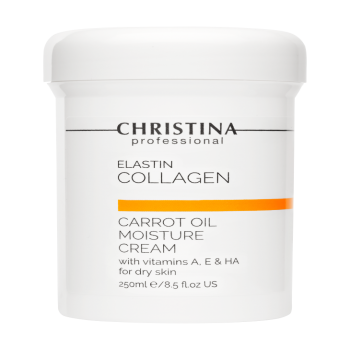 Christina Elastin Collagen Carrot Oil Moisture Cream (Увлажняющий крем с витаминами А, Е и гиалуроновой кислотой для сухой кожи)