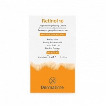 Dermatime RETINOL 10 Регенерирующий пилинг-крем, 6 саше по 3 мл