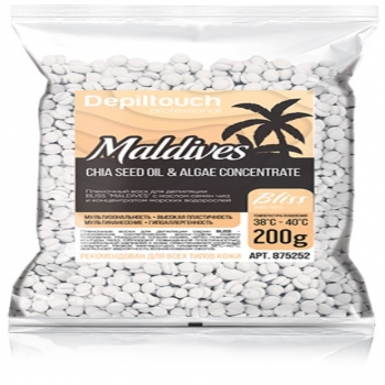 Depiltouch Professional Bliss Maldives Wax (Полимерный пленочный воск Maldives Bliss с маслом семян чиа и концентратом морских водорослей)