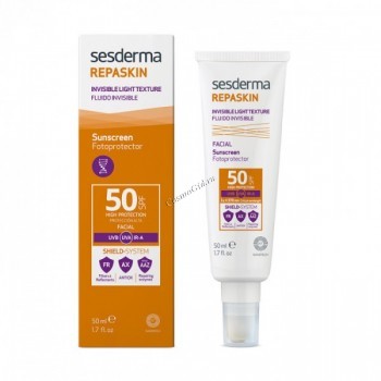 Sesderma Repaskin Invisible Light Texture Facial sunscreen SPF 50 (Средство солнцезащитное сверхлегкое для лица СЗФ 50), 50 мл