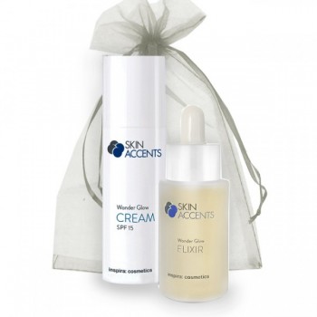 Inspira SET Wonder Glow Creame + Wonder Glow Elixir (Интенсивно увлажняющий лифтинг крем, 15 мл + Липидная anti-age сыворотка для упругости и сияния кожи, 15 мл)