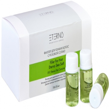 Eterno Professional Sea Salt Filler for Hair (Ампулы для волос для тонких волос с розовой солью)