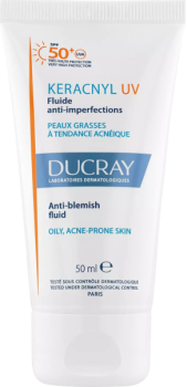 Ducray Keracnyl UV 50+ (Флюид для жирной кожи SPF50+), 50 мл