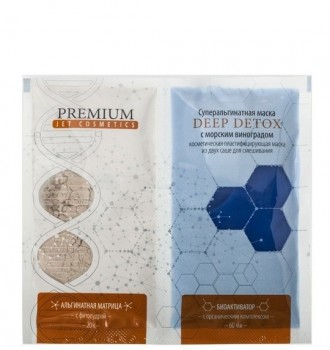 Premium (Суперальгинатная маска Deep Detox с морским виноградом), 20 гр 60 мл