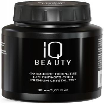 IQ Beauty Premium Crystal Top (Финишное покрытие для гель-лака каучуковое без липкого слоя глянцевое)