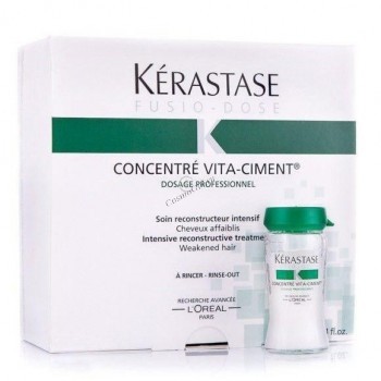 Kerastase Fusio-Dose Concentre Vita-Cement (Концентрат Вита-цемент – уход для мгновенного восстановления поврежденных волос), 10 шт. по 12 мл