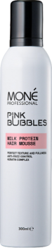 Mone Professional Pink Bubbles Milk Protein Hair Mousse (Лёгкий мусс для кондиционирования и моделирования волос), 300 мл