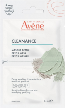 Avene Cleanance Mask-detox (Маска-детокс для глубокого очищения), 2 саше х 6 мл