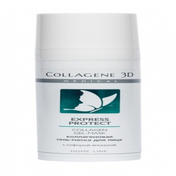 Medical Collagene 3D Express Protect (Гель-маска для лица с софорой японской, профилактика купероза, устранение темных кругов и отечности)