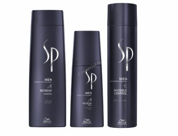 Набор Wella System Professional Men (Refresh шампунь и тоник, спрей для укладки)