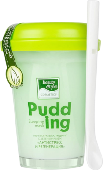 Beauty Style Pudding Sleeping Mask (Ночная маска для лица с зелёным чаем «антистресс и регенерация»), 100 гр