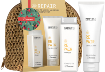 Framesi Kit Pochette Rafia Repair (Новогодний набор для ухода за волосами), 2 шт x 250 мл
