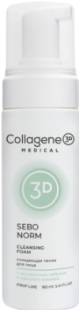 Medical Collagene 3D Sebo Norm Cleansing Foam (Очищающая пенка для жирной и проблемной кожи), 160 мл