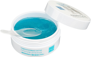 (Патчи гидрогелевые для глаз против отеков с гиалуроновой кислотой и кофеином «Волна свежести»), 60 шт