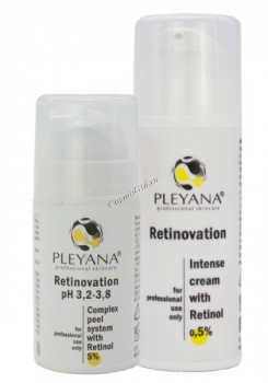 Pleyana Retinol Profi (Комплекс-дуэт для ретинолового пилинга-ухода), 2 средства