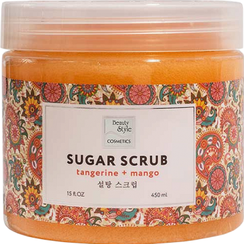 Beauty Style Sugar Scrub Tangerine + Mango (Сахарный скраб «Мандарин и манго» для ног, рук и тела), 450 мл