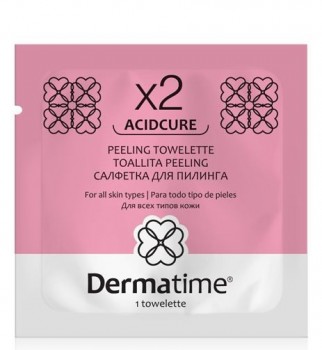 Dermatime ACIDCURE X2 Peeling Towelette Набор салфеток для пилинга, 5 шт.