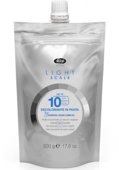 Lisap Light Scale 10-levels Bleaching Paste (Профессиональная черная обесцвечивающая паста), 500 гр