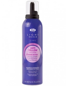 Lisap Light Scale Care Anti Yellow Mousse (Мусс для осветленных, мелированных и седых волос), 250 мл