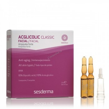 Sesderma Acglicolic Classic Forte ampoules (Средство в ампулах форте с гликолевой кислотой), 5 шт. по 2 мл 