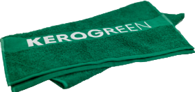 Kerogreen (Полотенце зелёное с логотипом, 50x100 см), 1 шт