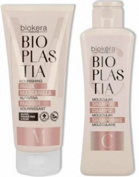 Salerm Biokera Natura Bioplastia (Набор для устранения пушащихся волос), 300 мл + 200 мл