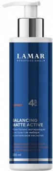 Lamar Professional Balancing Matte Active Cream (Крем-баланс матирующий с экстрактом имбиря и азелаиновой кислотой), 200 мл