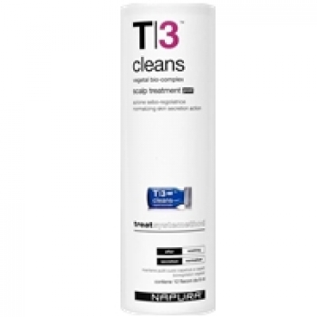 Napura T3 Cleans Post (Ампулы-флаконы для жирной кожи головы. После шампуня), 12 флаконов x 8 мл