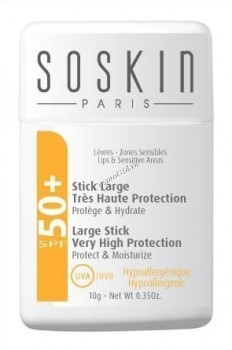 Soskin Large stick very high protection SPF 50+ (Солнцезащитный стик высокой степени защиты SPF 50), 10 гр.