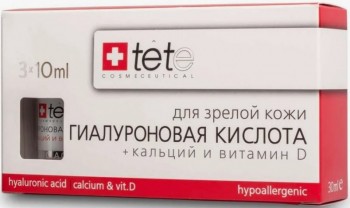 Tete Cosmeceutical Гиалуроновая кислота + кальций и витамин D, 3*10 мл