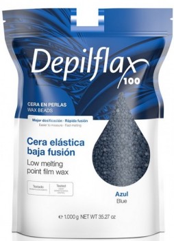 Depilflax 100 Blue Film Wax (Пленочный воск для депиляции в гранулах Синий))