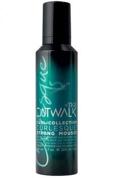 Tigi Catwalk curlesque strong mousse (Мусс сильной фиксации для придания формы вьющимся волосам), 200 мл.